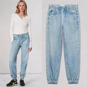 NEW Rag & Bone Miramar Jogging Cotton Denim Elastic Jeans Light Blue Size: M
